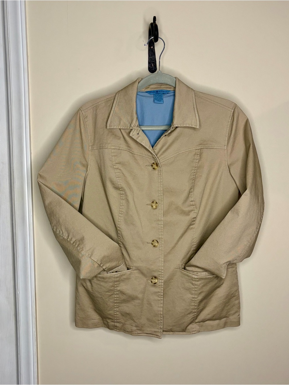 Duluth Trading Co Khaki Button-Front Women's Jacket #1085